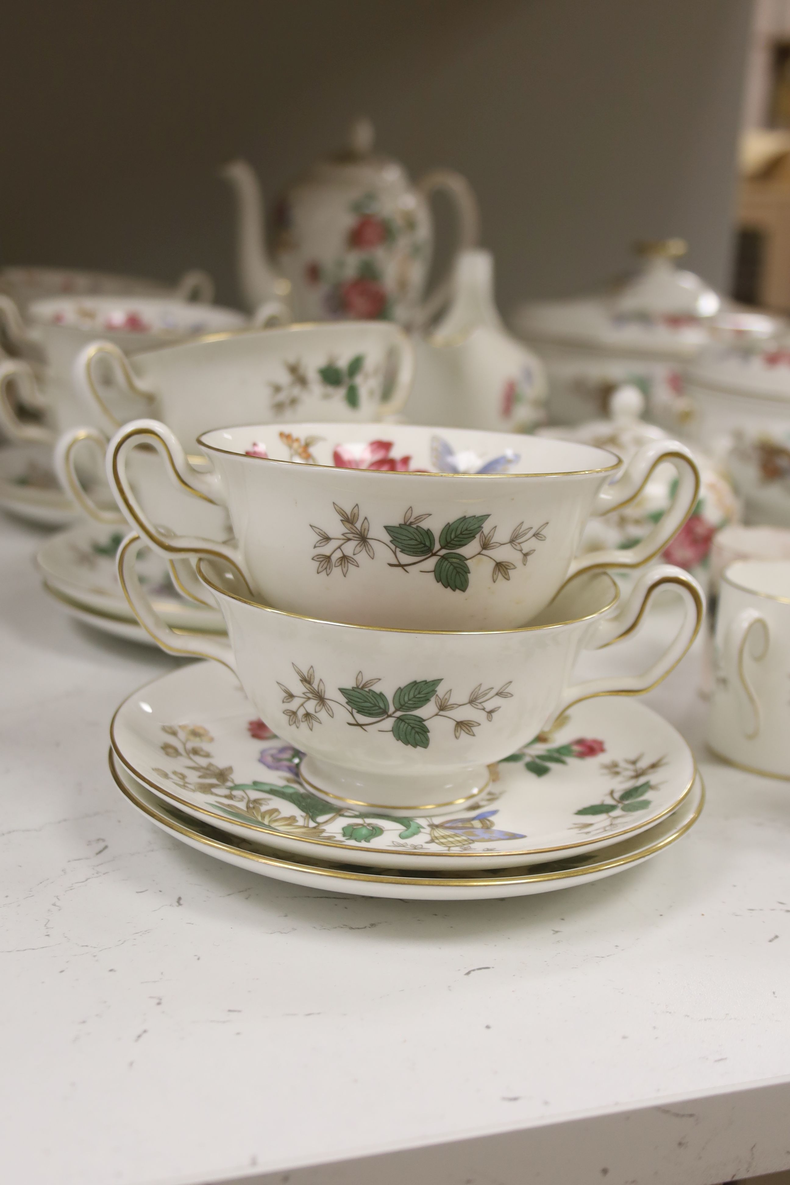 A Wedgwood 'Charnwood' pattern part dinner service, (approximately 70 pieces)